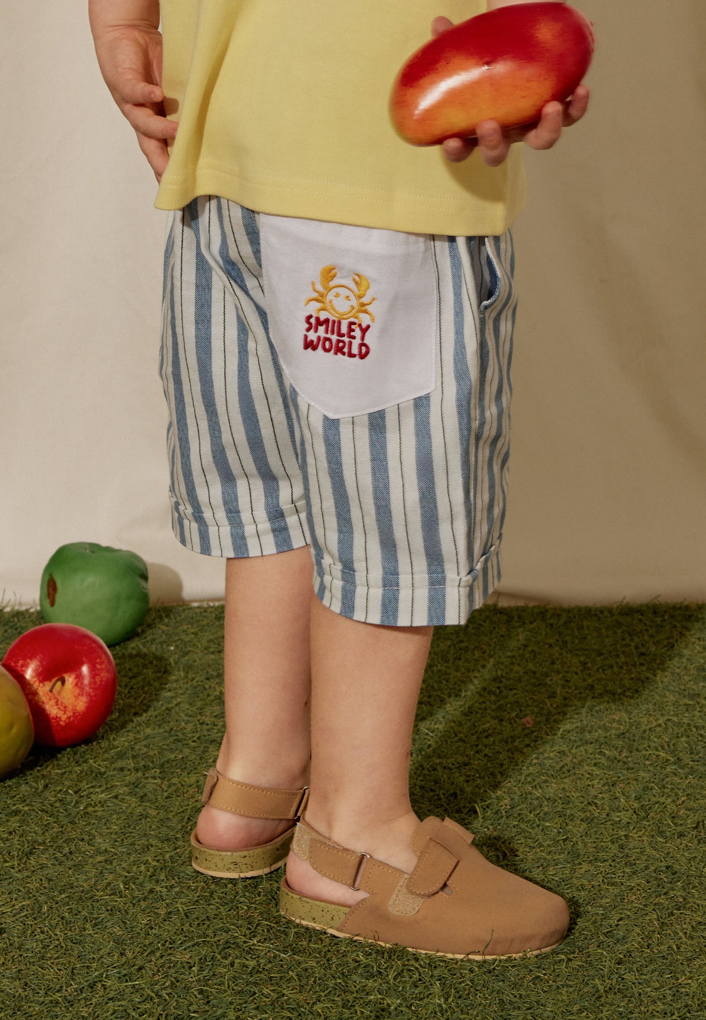 Osella Kids x Smiley World Scorfano Short Pants Stripe