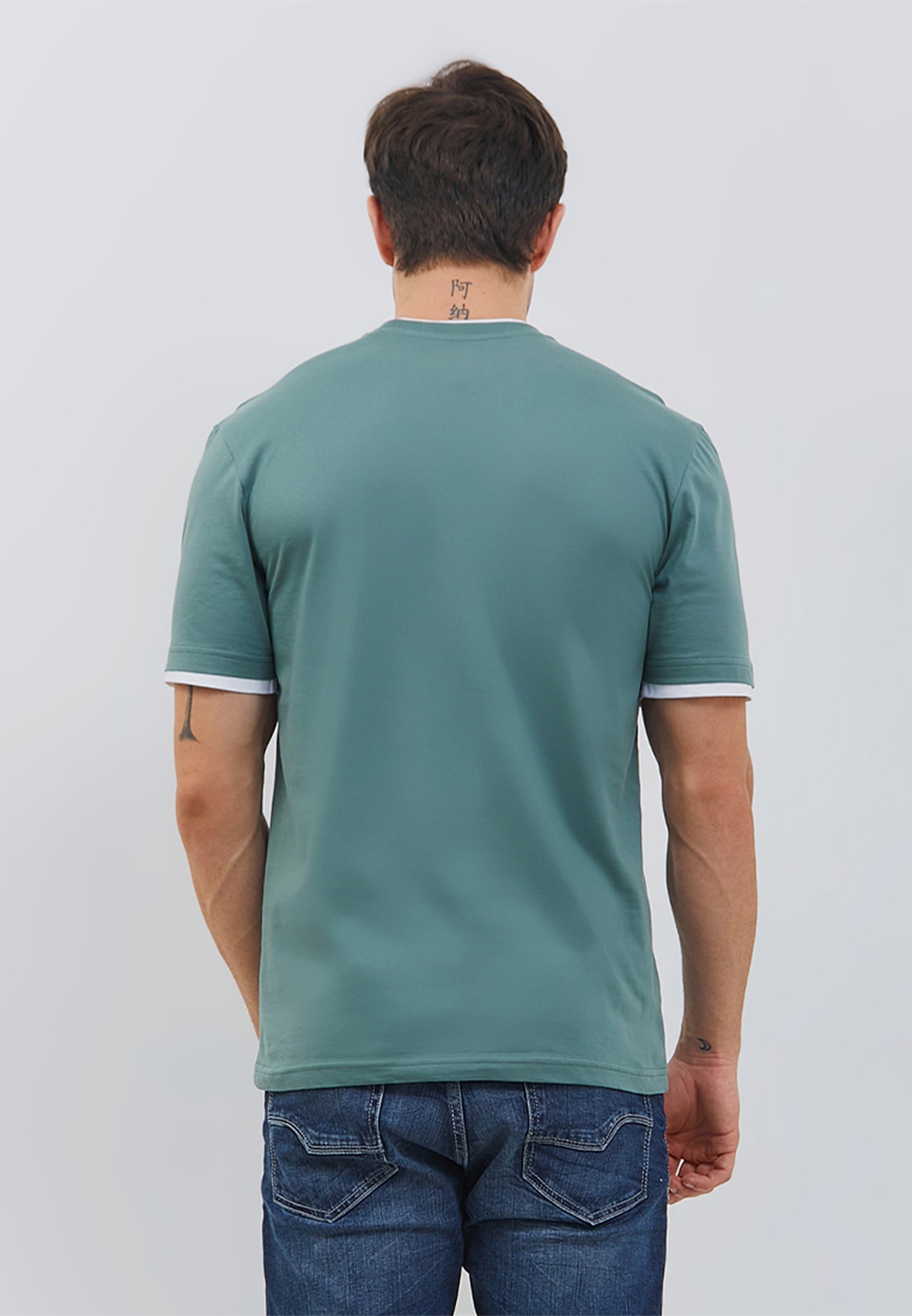 Osella Relaxed Fit Printed T-Shirt With Contrast List