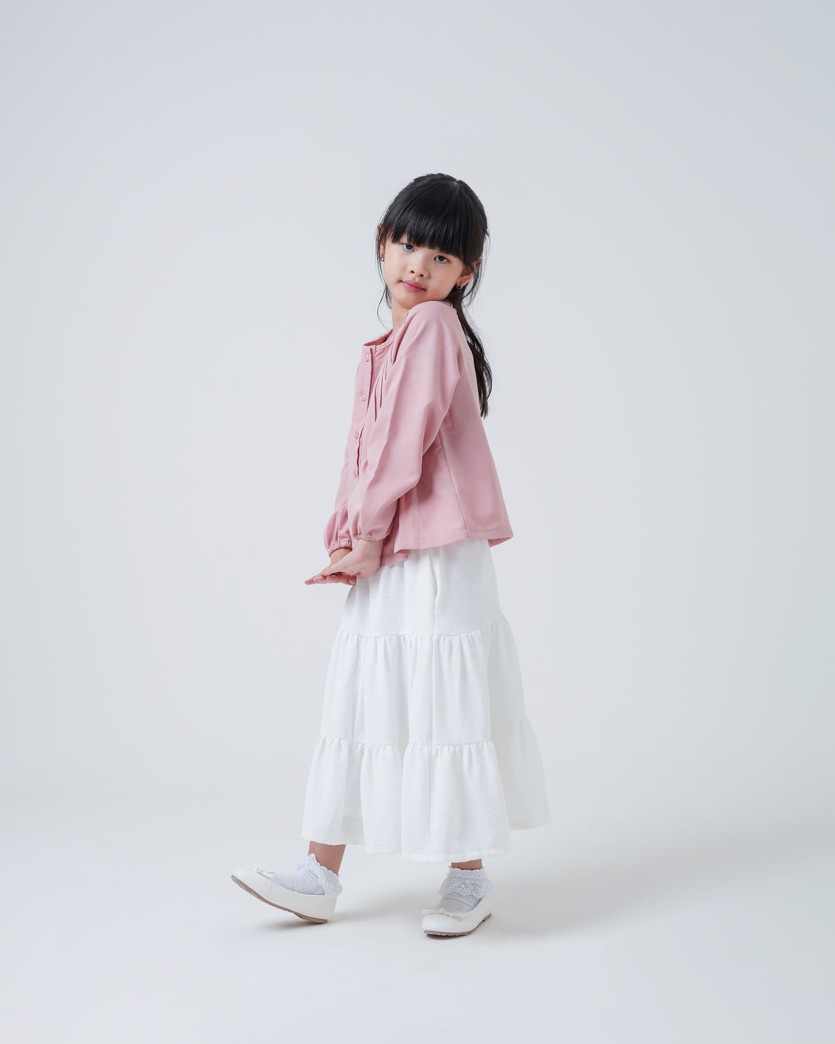 Osella Kids Pearl Pleated Blouse