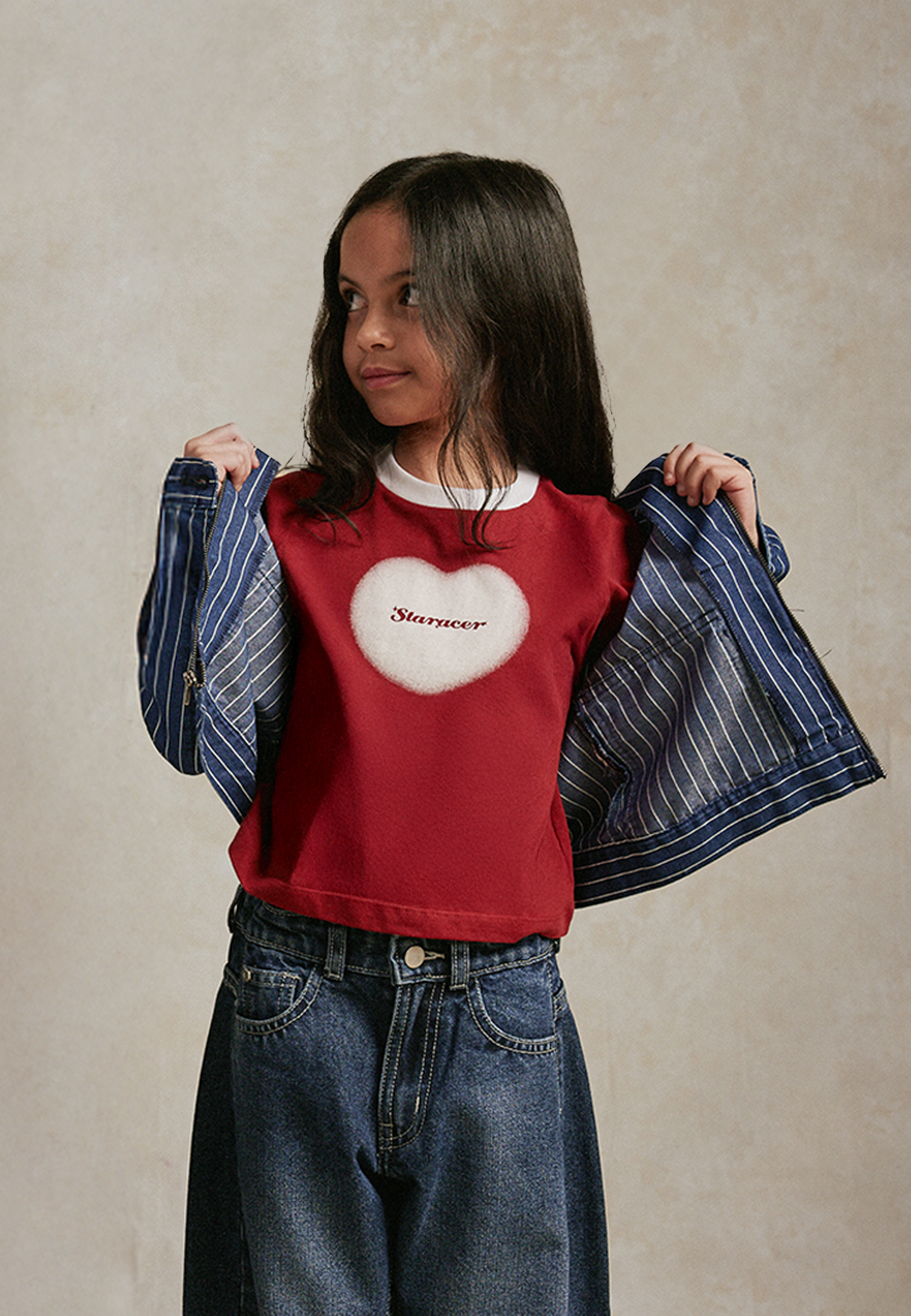 Osella Kids Faded Heart Raglan T-shirt