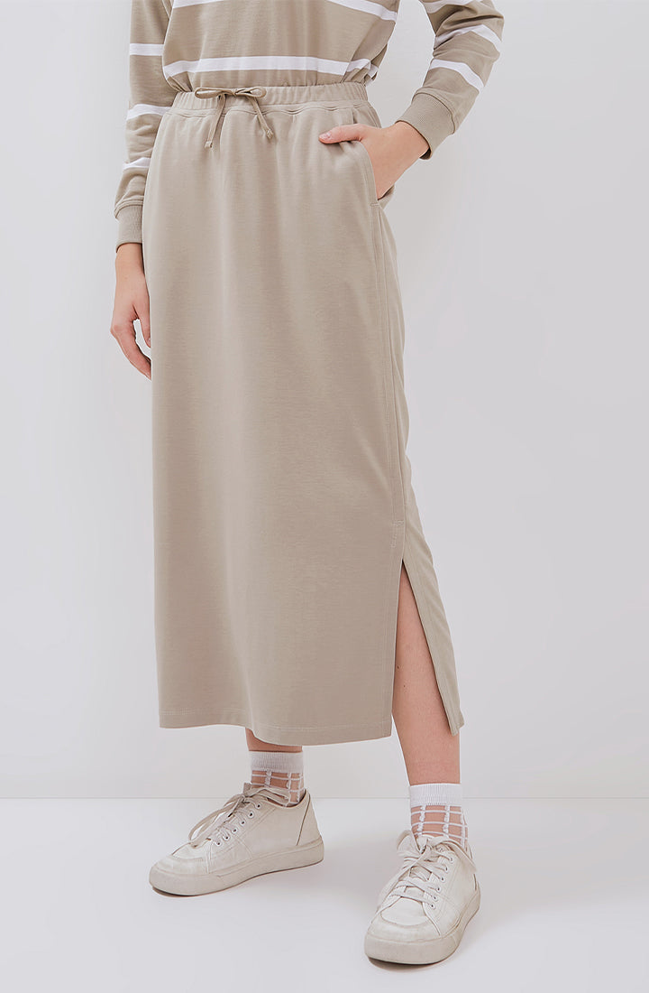 Osella Lulu Comfortable Stretch Long Knit Skirt 21875006 | Rok Wanita Panjang Stretch
