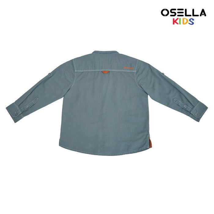 Osella Kids Boy Forest Long Slevee Shirt In Dark Green