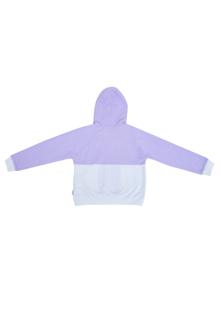 Osella Kids Hoodie Jacket In Lilac And White