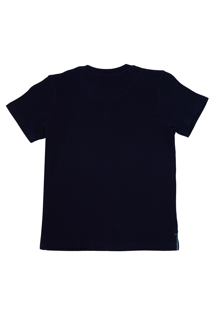 Osella Kids Regular Short Sleeve Henley Shirt In Textured Fabric