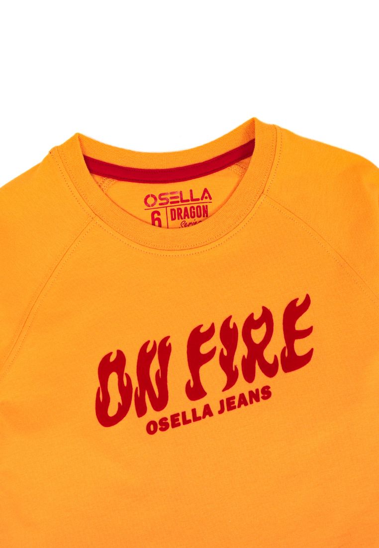 Osella Kids Long Sleeve Graphic T-shirt in Mustard Lunar Series