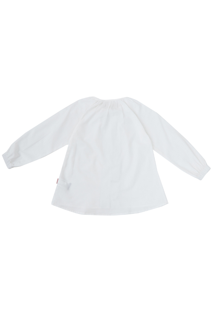 Osella Kids Textured Long Sleeve Blouse In White