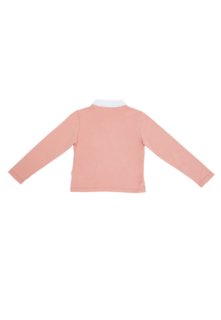 Osella Kids Long Sleeve Polo T-Shirt In Brown