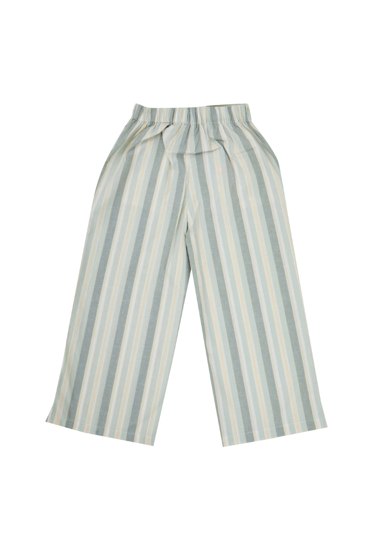Osella Kids Elastic Pants In Striped Fabric