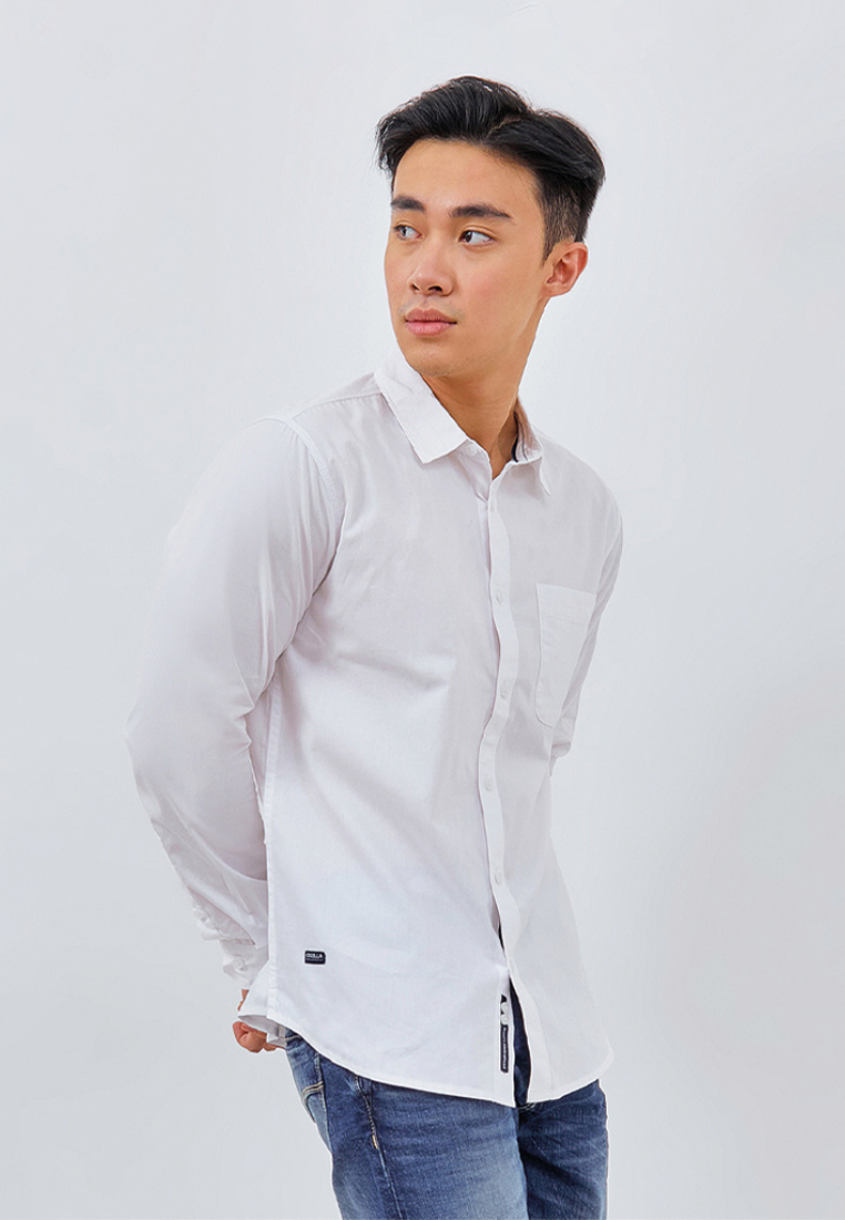 Osella Regular Fit Long Sleeve Shirt in White