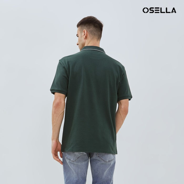 Osella Theo Textured Zipper Polo Shirt