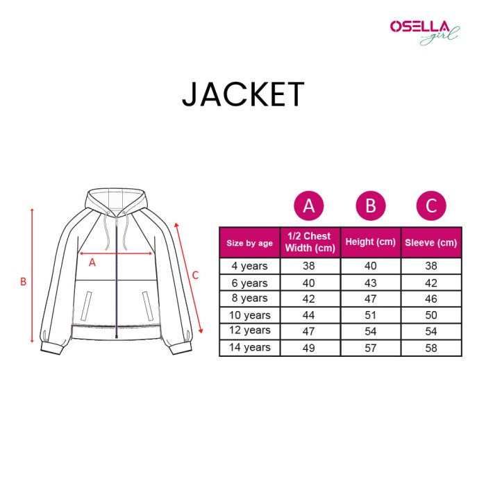 Osella Half Zipper Sweater In Beige And Pink Combination On The Arms 2312400689 | Sweater Anak Perempuan