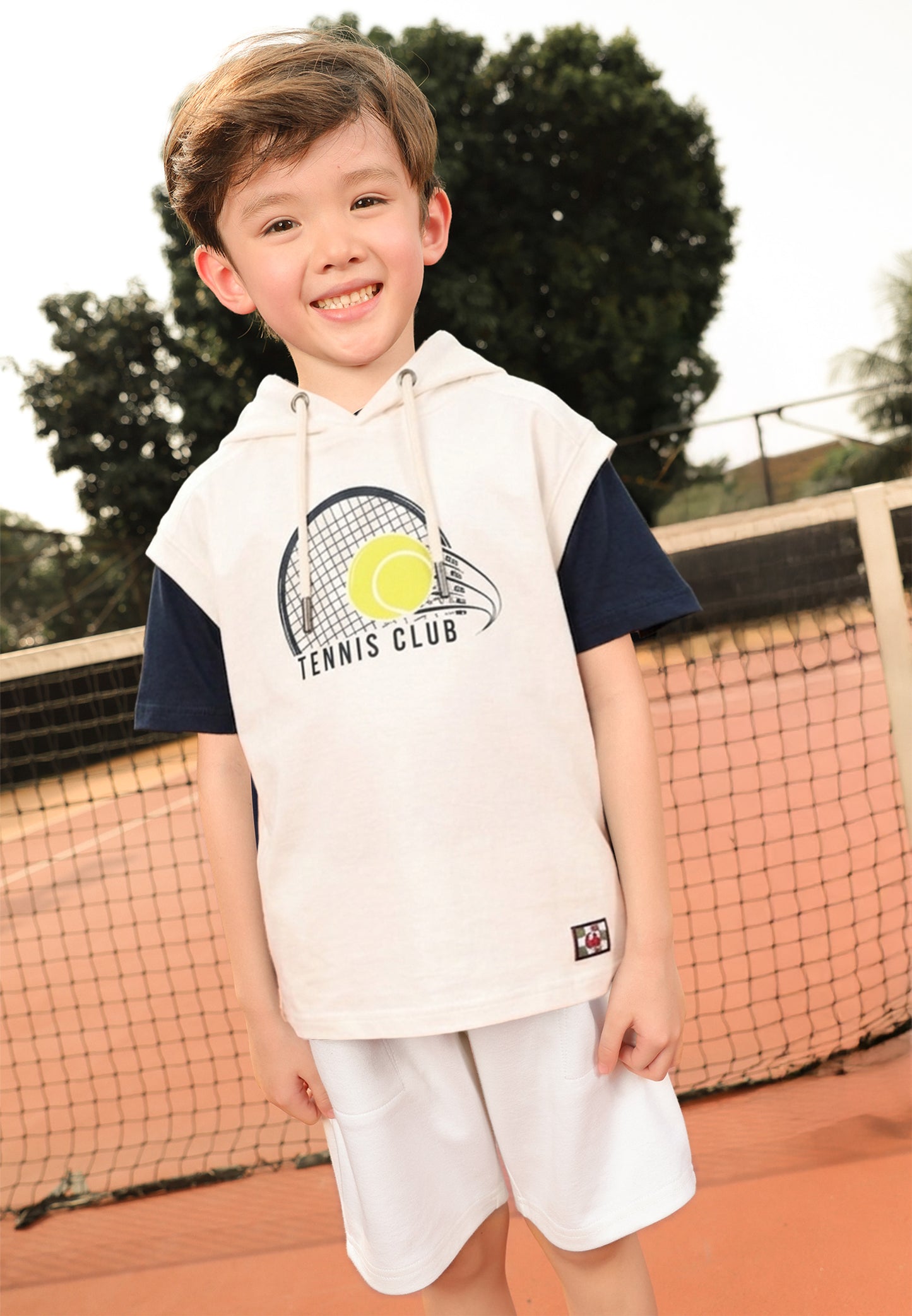 Osella Kids T-shirt Hoodie With Tennis Print