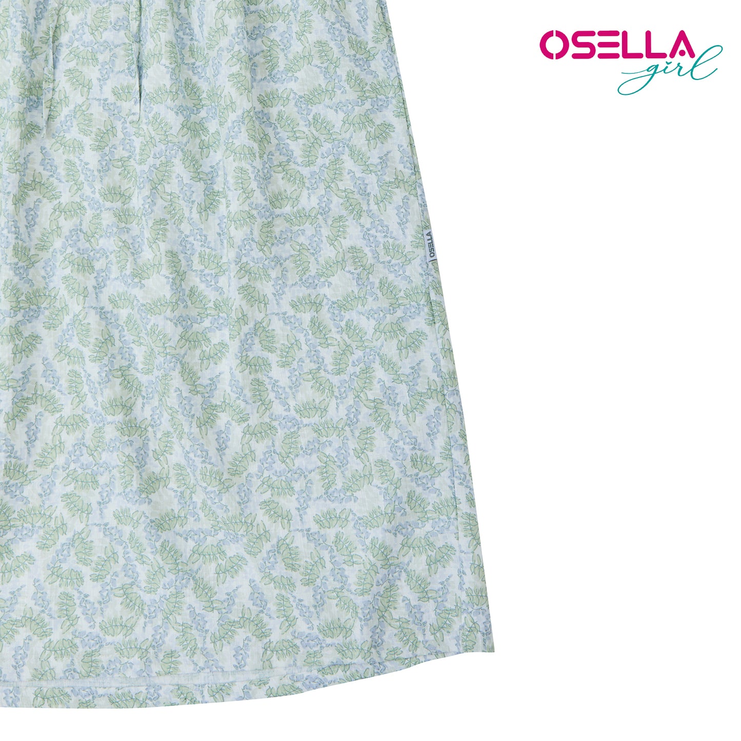 OSELLA FLORAL MAXI DRESS IN WHITE WITH PLEAT DETAILING ON THE FRONT 2357501219