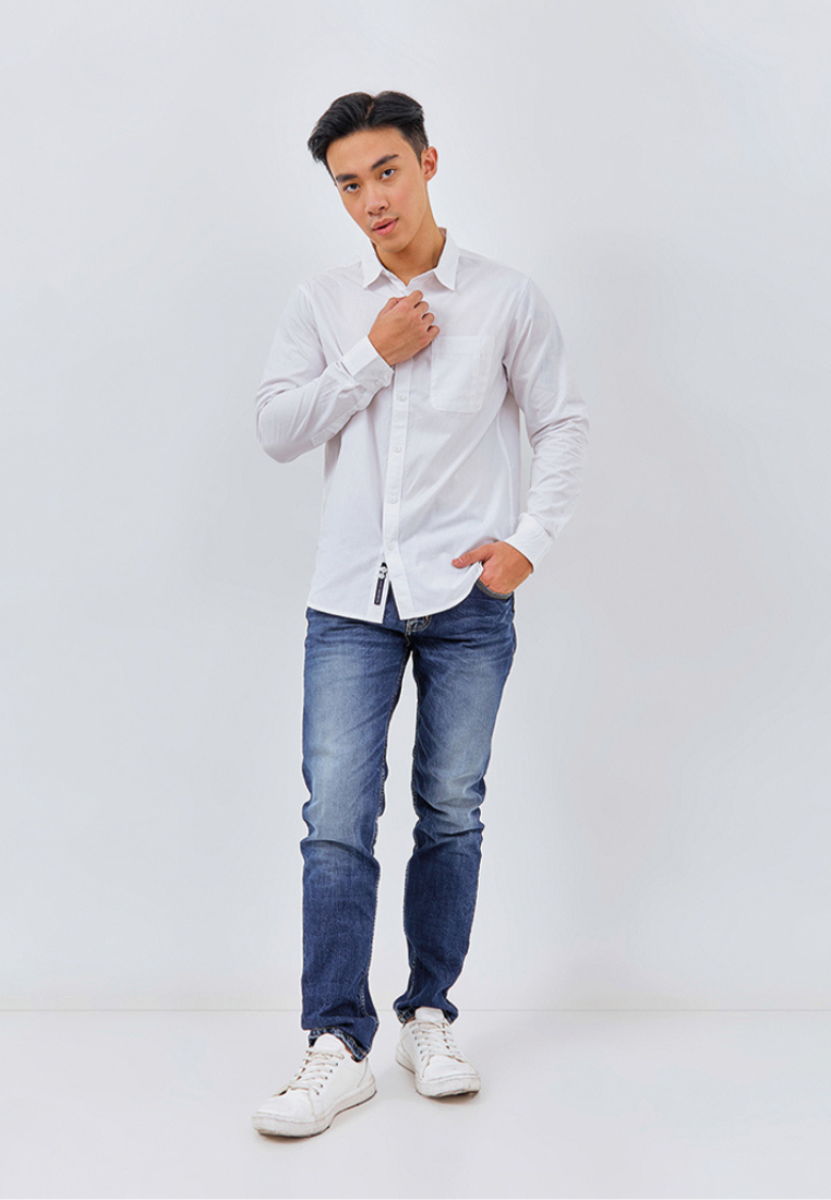 Osella Regular Fit Long Sleeve Shirt in White
