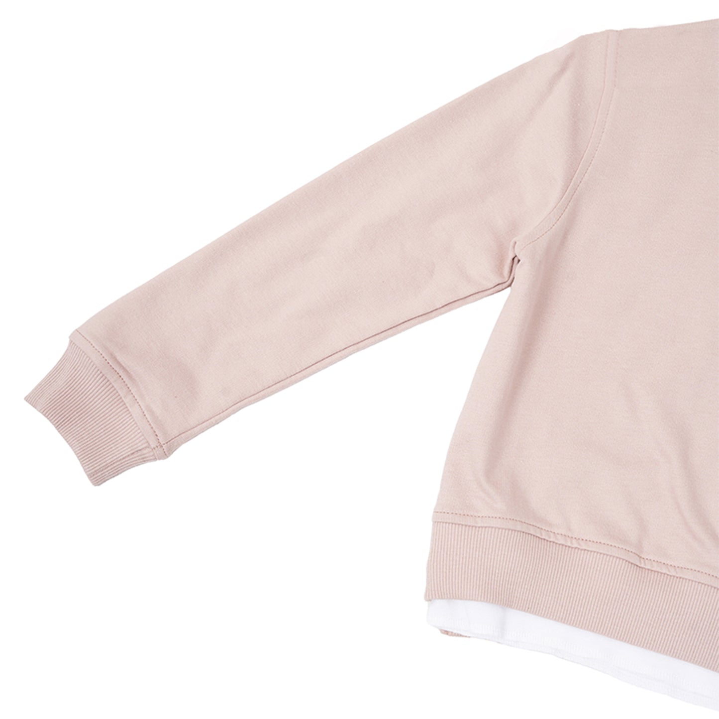 Osella Sweatshirt With Layered Solid Fabric In Beige 2312400489