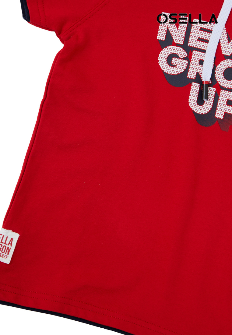 Osella Kids Lunar Regular Hoodie Graphic T-Shirt In Red