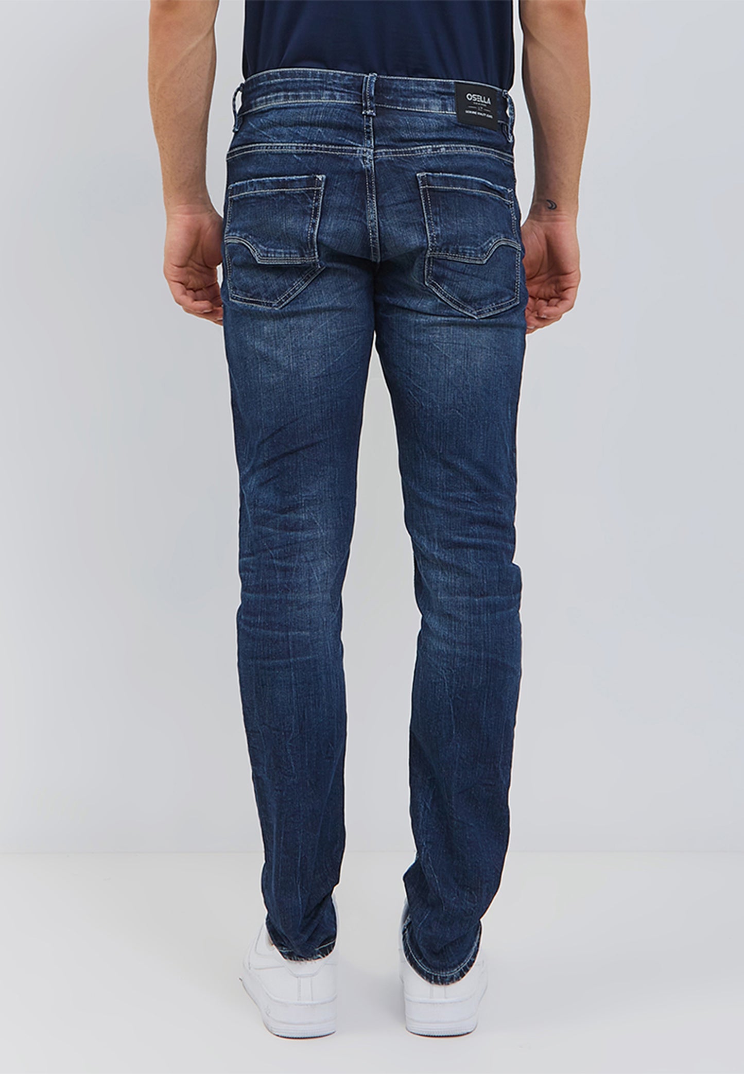 Osella Max Slim Fit Jeans In Dark Blue