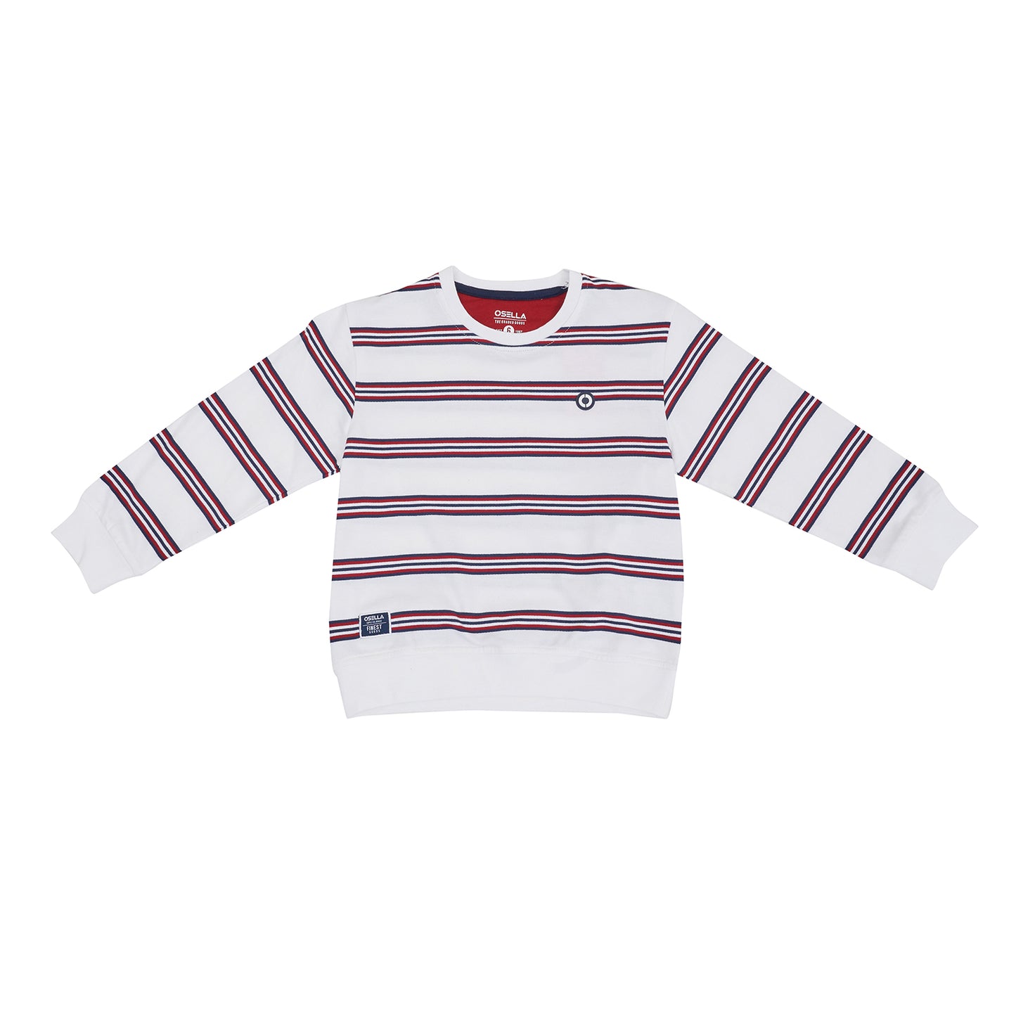 Osella Wynn Stripe Sweater In White and Red