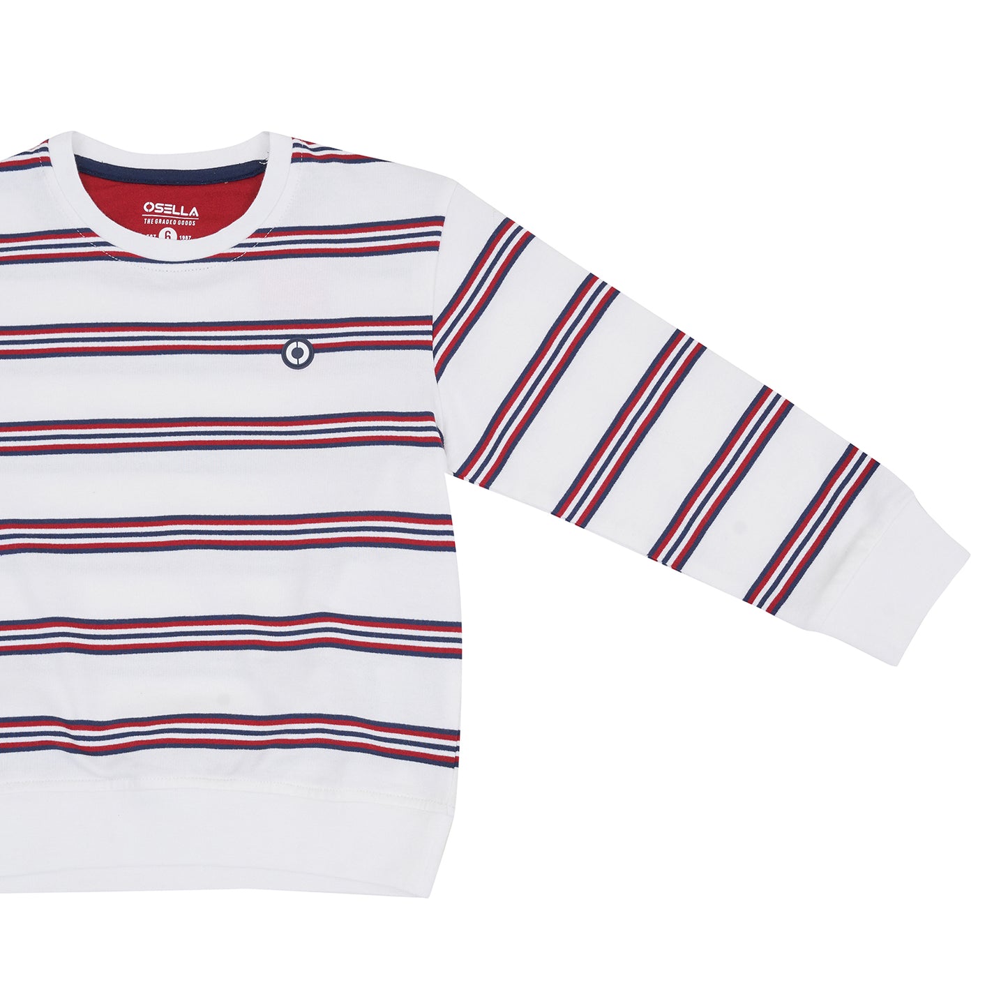 Osella Wynn Stripe Sweater In White and Red