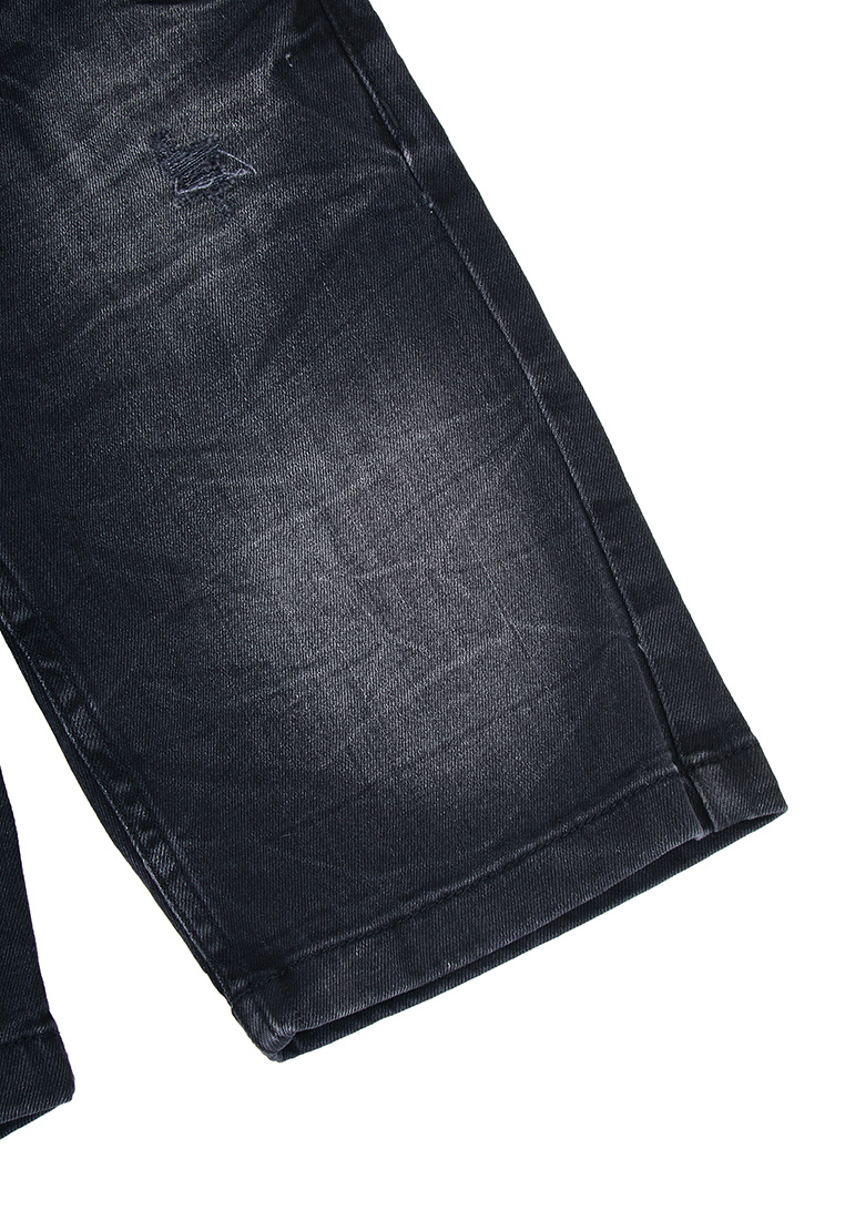 Osella Kids Street Collection Short Denim Pants In Dark Grey Wash