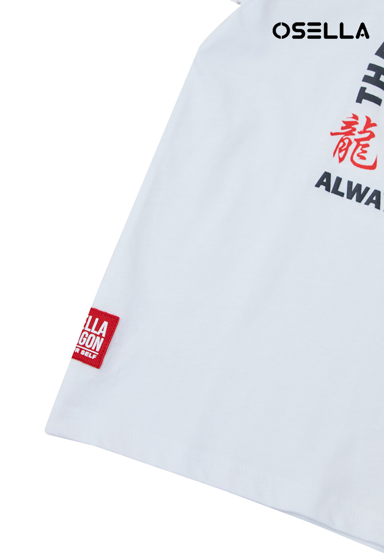 Osella Kids Lunar Dragon Regular Graphic T-Shirt in White