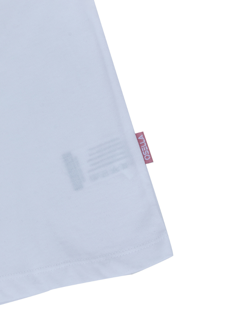 Osella Kids Long Sleeve Raglan T-Shirt In Pink And White