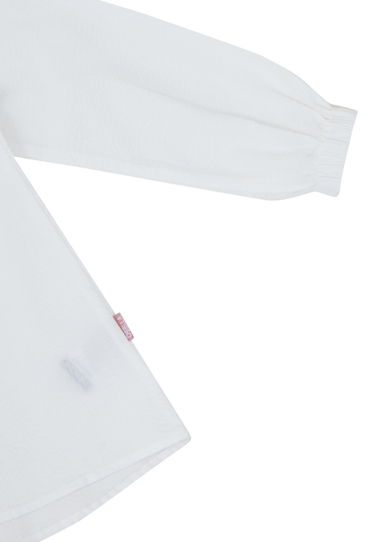 Osella Kids Textured Long Sleeve Blouse In White