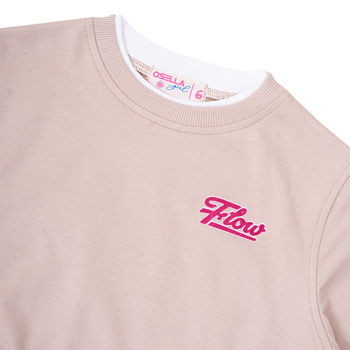 Osella Sweatshirt With Layered Solid Fabric In Beige 2312400489