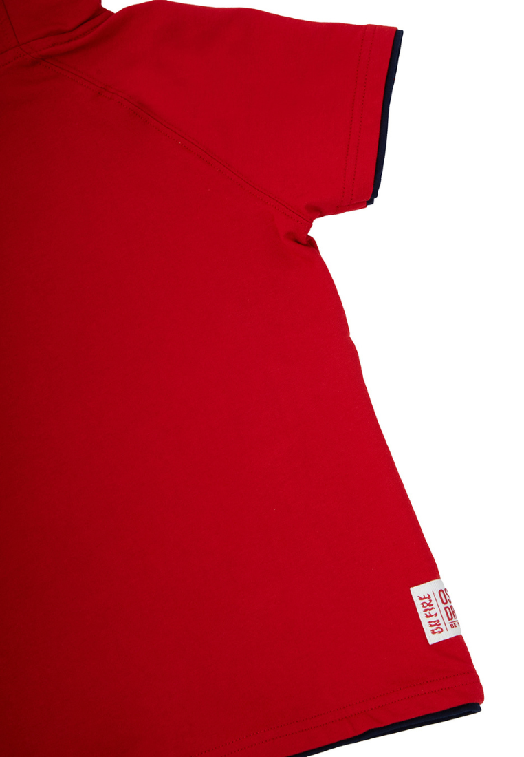 Osella Kids Lunar Regular Hoodie Graphic T-Shirt In Red