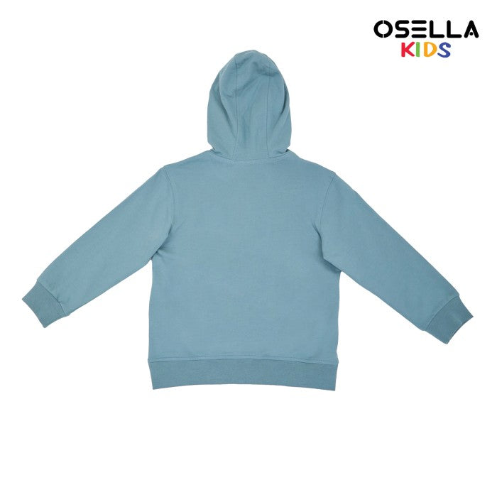 Osella Kids Boy Half Zipped Hoodie With Patch Detail