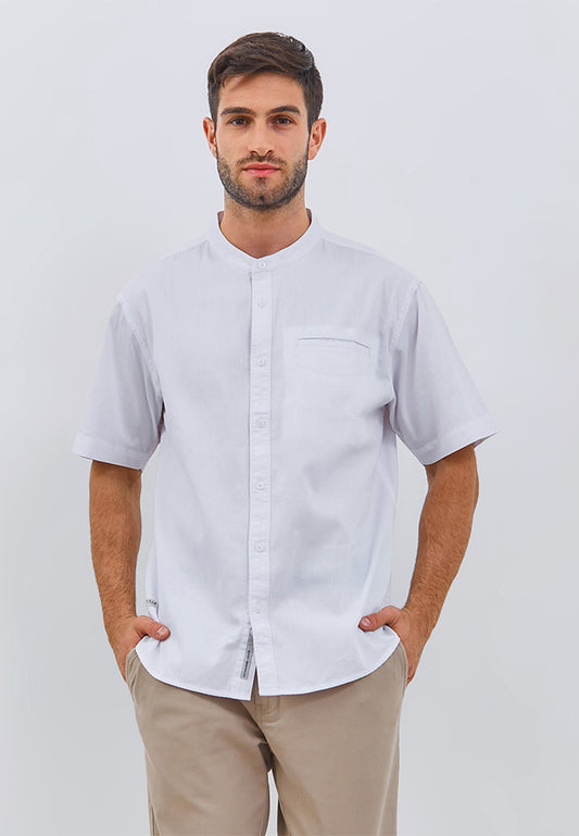 Osella Men Raya Regular Koko Collared Shirt In White