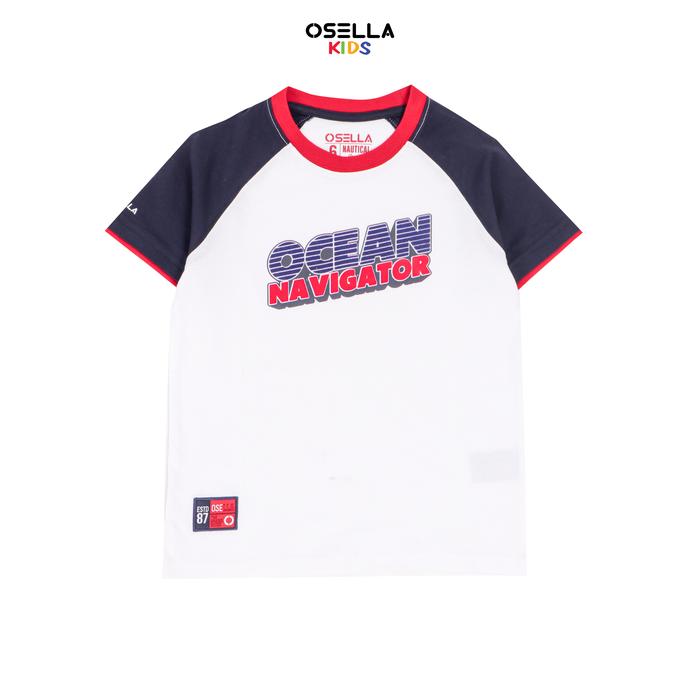 OSELLA NAUTICAL OCEAN NAVIGATOR RAGLAN TSHIRT IN WHITE