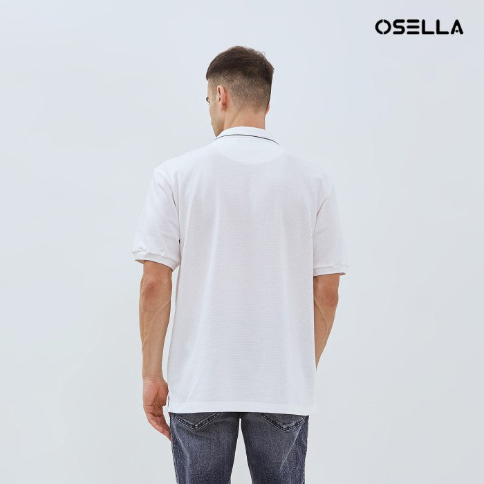 Osella Theo Textured Zipper Polo Shirt