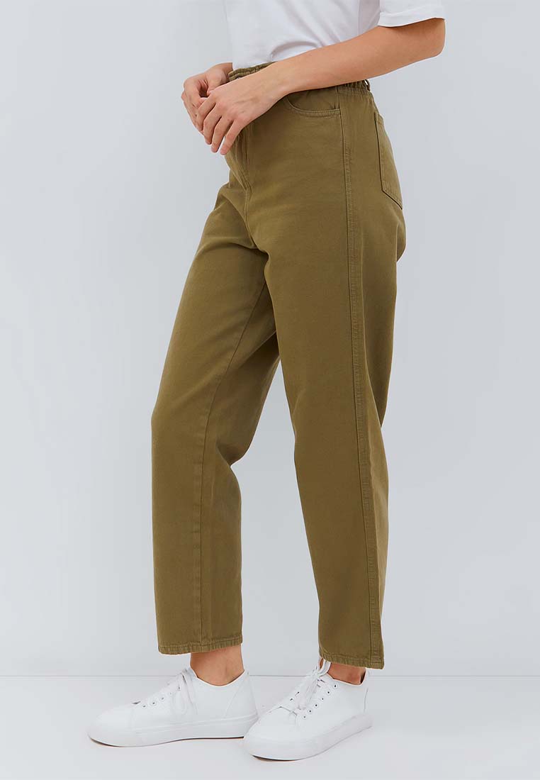 Osella Melva Denim Pants with Elastic Waistband