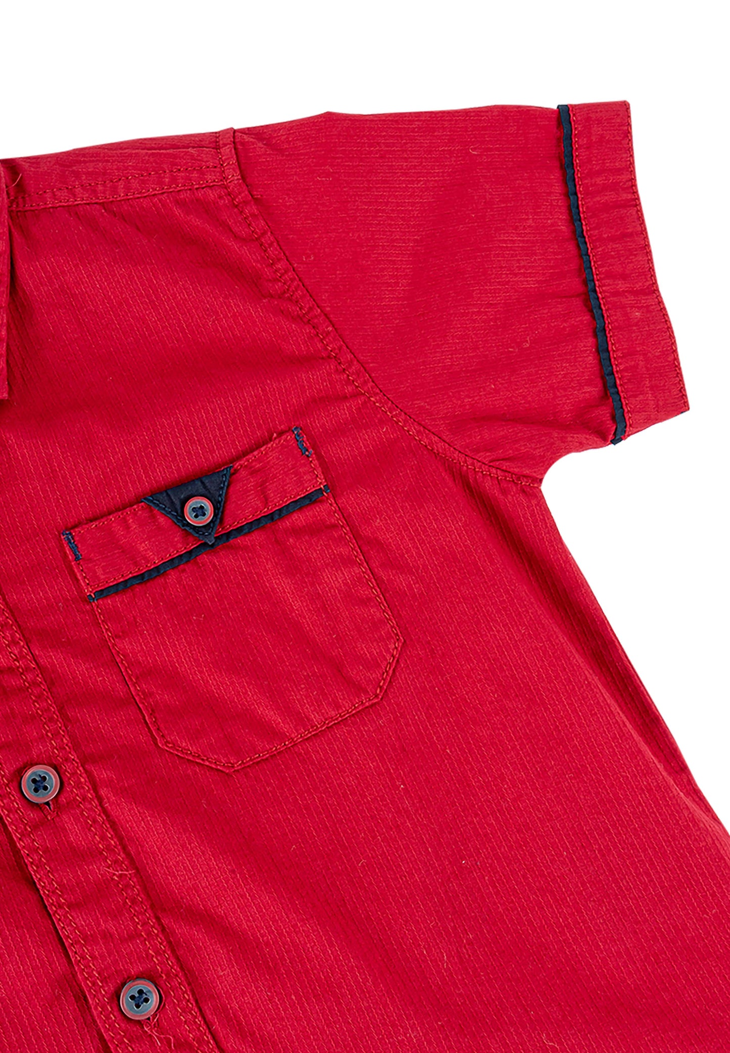Osella Kids Solid Regular Short Sleeve Shirt In Red