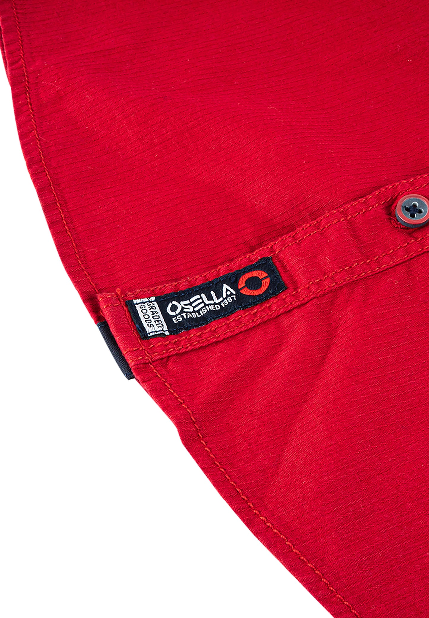 Osella Kids Solid Regular Short Sleeve Shirt In Red