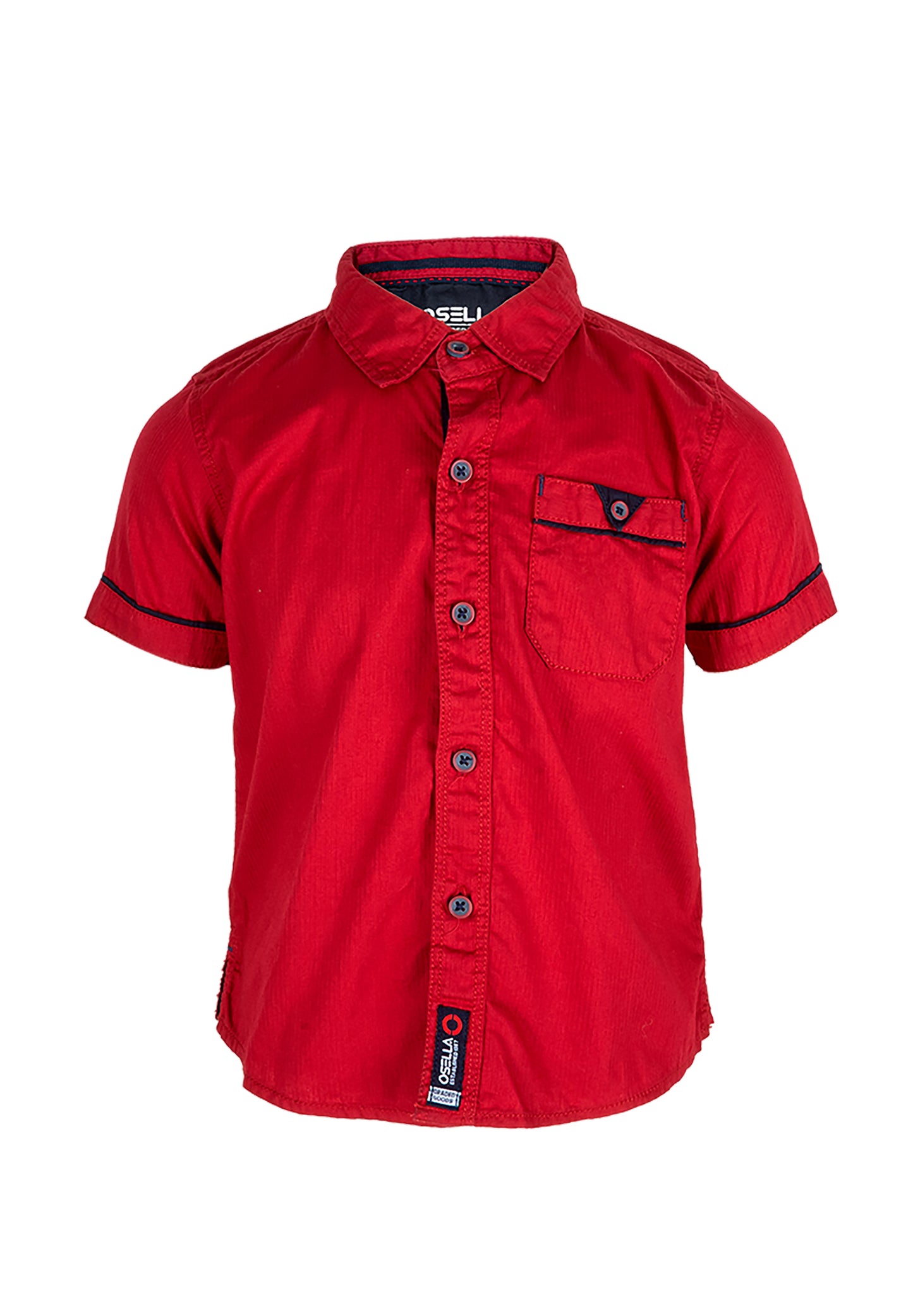 Osella Kids Solid Regular Short Sleeve Shirt In Red