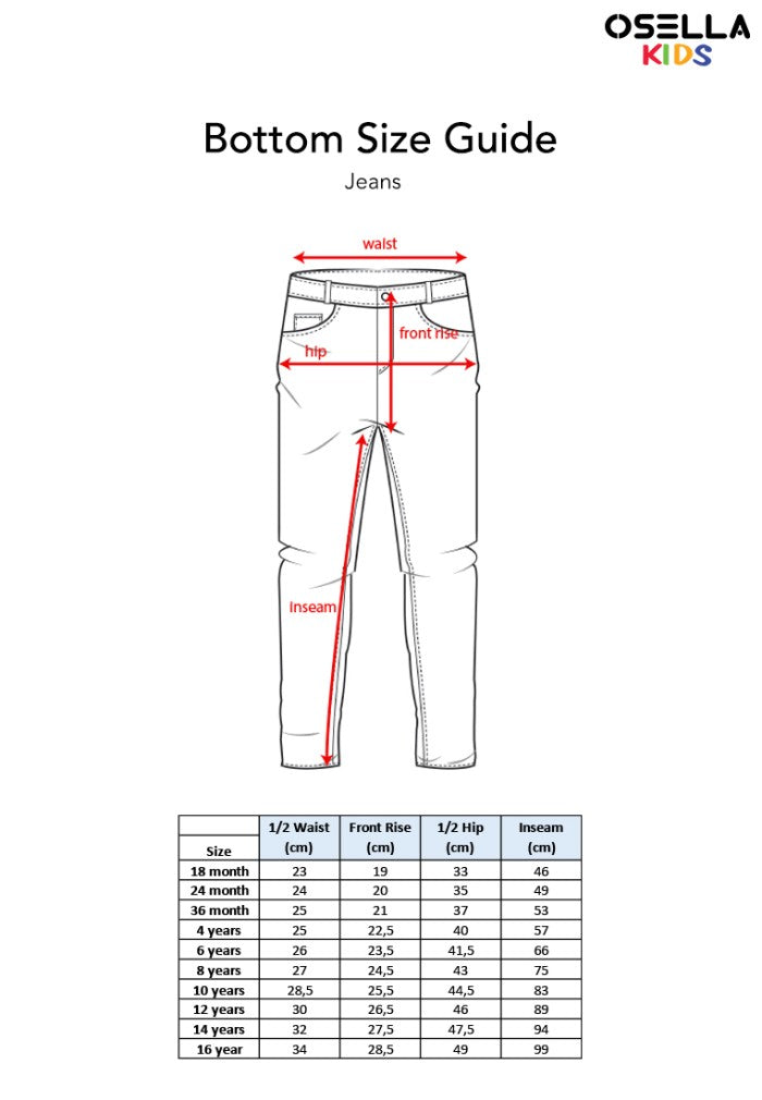 OSELLA RYDER REGULAR FIT DENIM PANTS IN RAW WASHED 228O5003A3 | Celana Jeans Panjang Anak Laki Laki