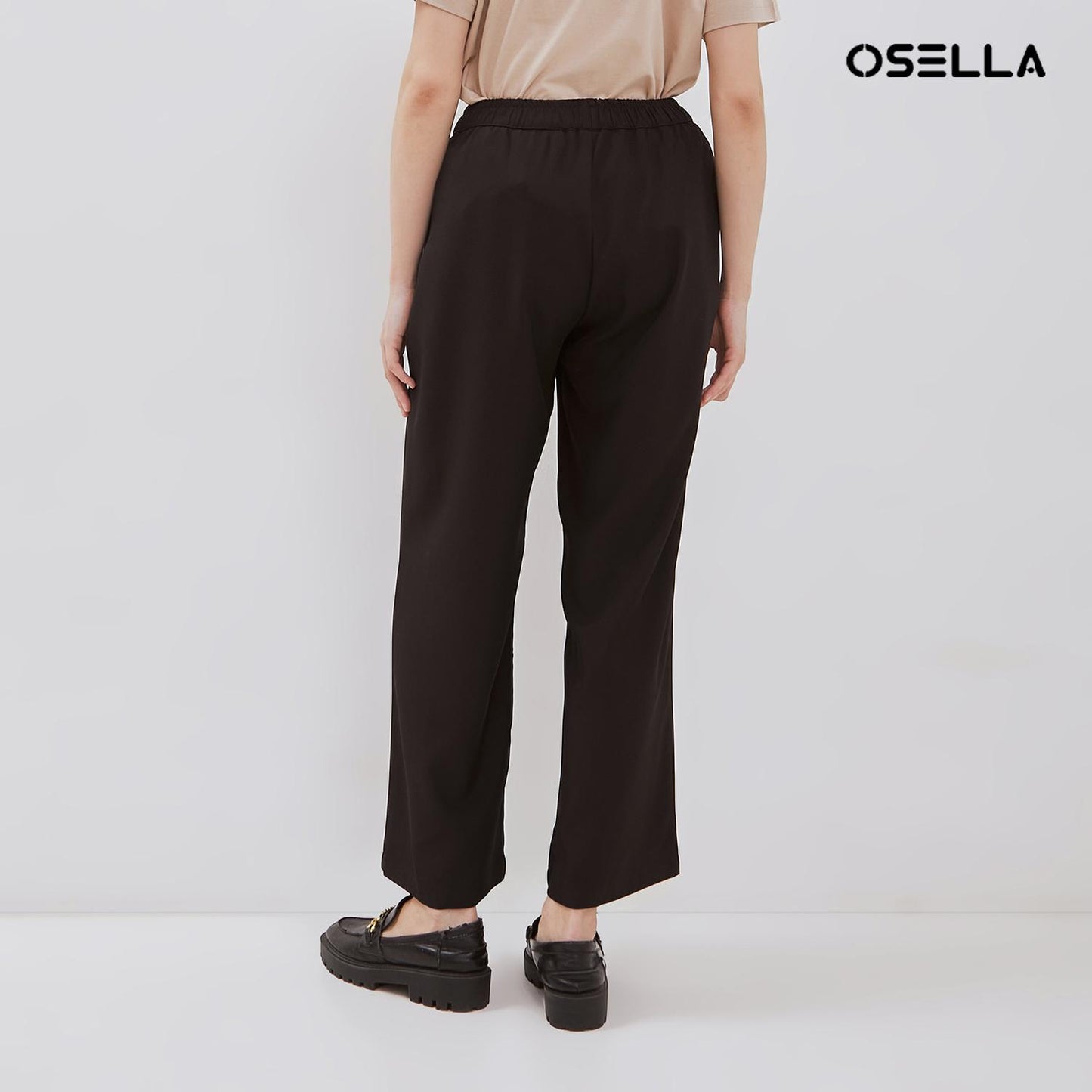 Osella Krissy Comfortable Straight Fit Trouser With Elastic Waistband 31825002 | Celana Panjang Wanita