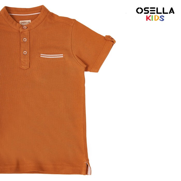 Osella Callum Shanghai Collared Half Buttoned Polo Shirt 22215202