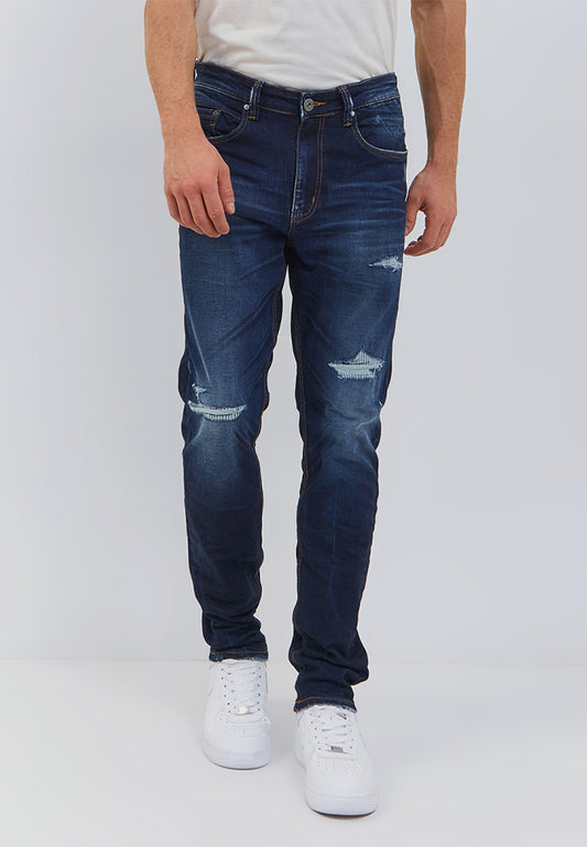 Osella Alpha Slim Fit Jeans In Dark Denim Wash
