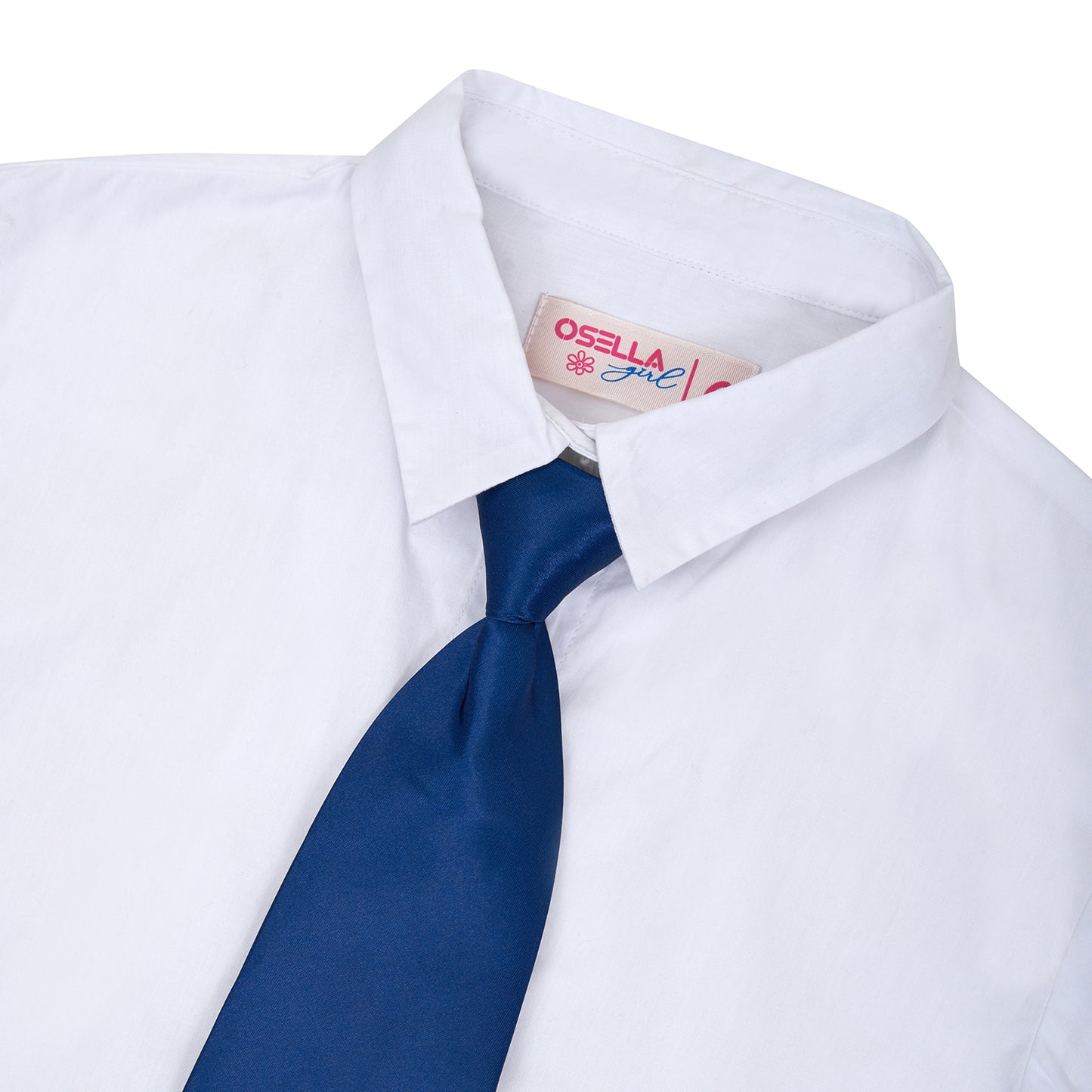 Osella Long Solid In White With Additional Stripe Tie