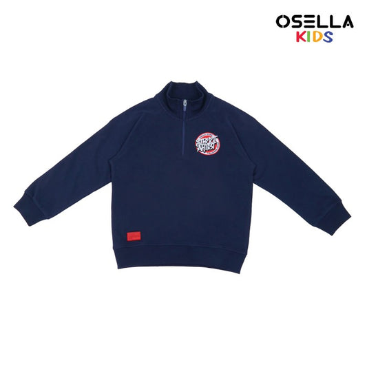Osella Kids Boy Street Collection Half Zip Sweater Navy