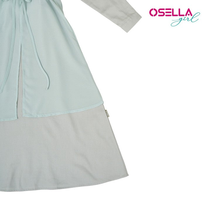 OSELLA SOLID MAXI DRESS WITH ADDITIONAL VEST IN GREEN 2357500398
