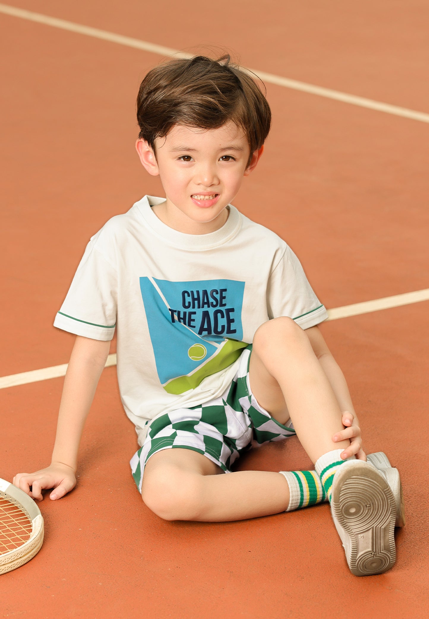 Osella Kids Chase The Ace Print T-Shirt In White
