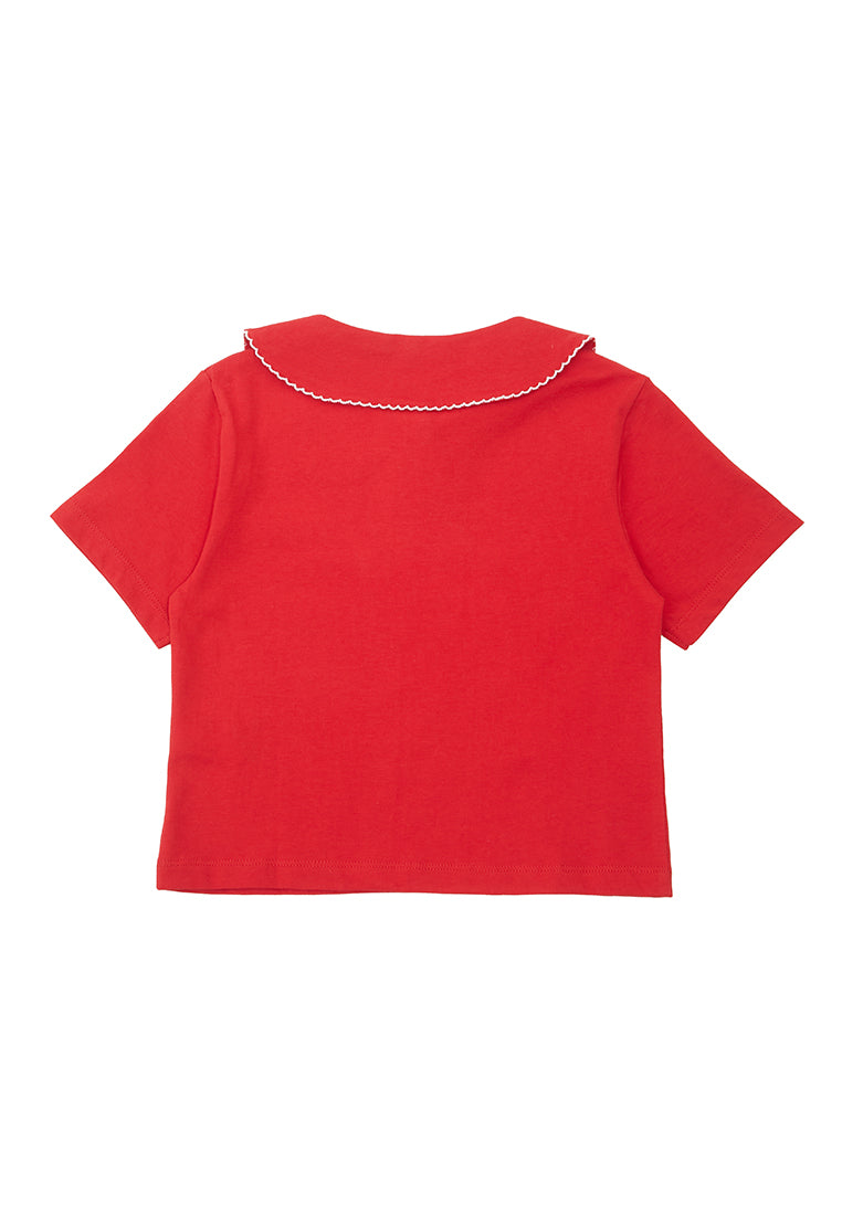 Osella Kids Floral T-Shirt With Fancy Collar