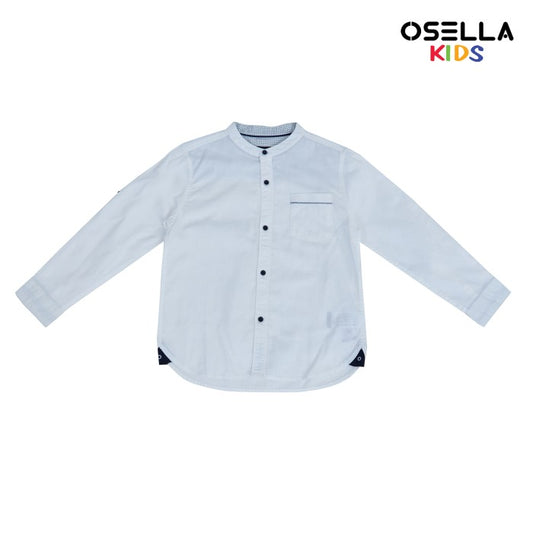 Osella Kids Boy Long Sleeve Solid Shirt In White
