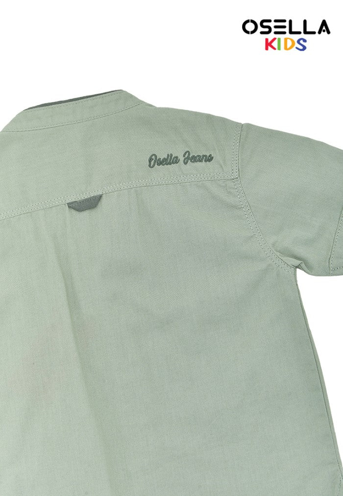 Osella Kids Boy Short Slevee Koko Shirt In Sage Green
