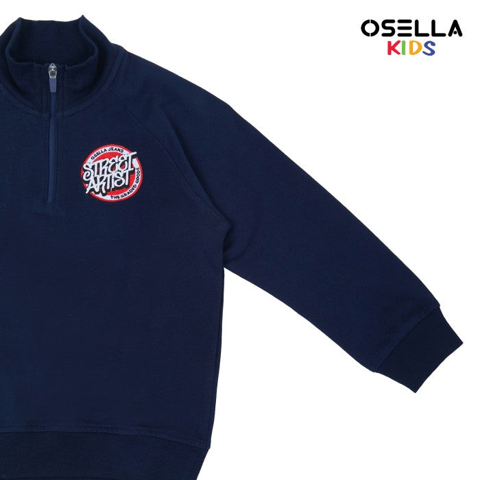 Osella Kids Boy Street Collection Half Zip Sweater Navy