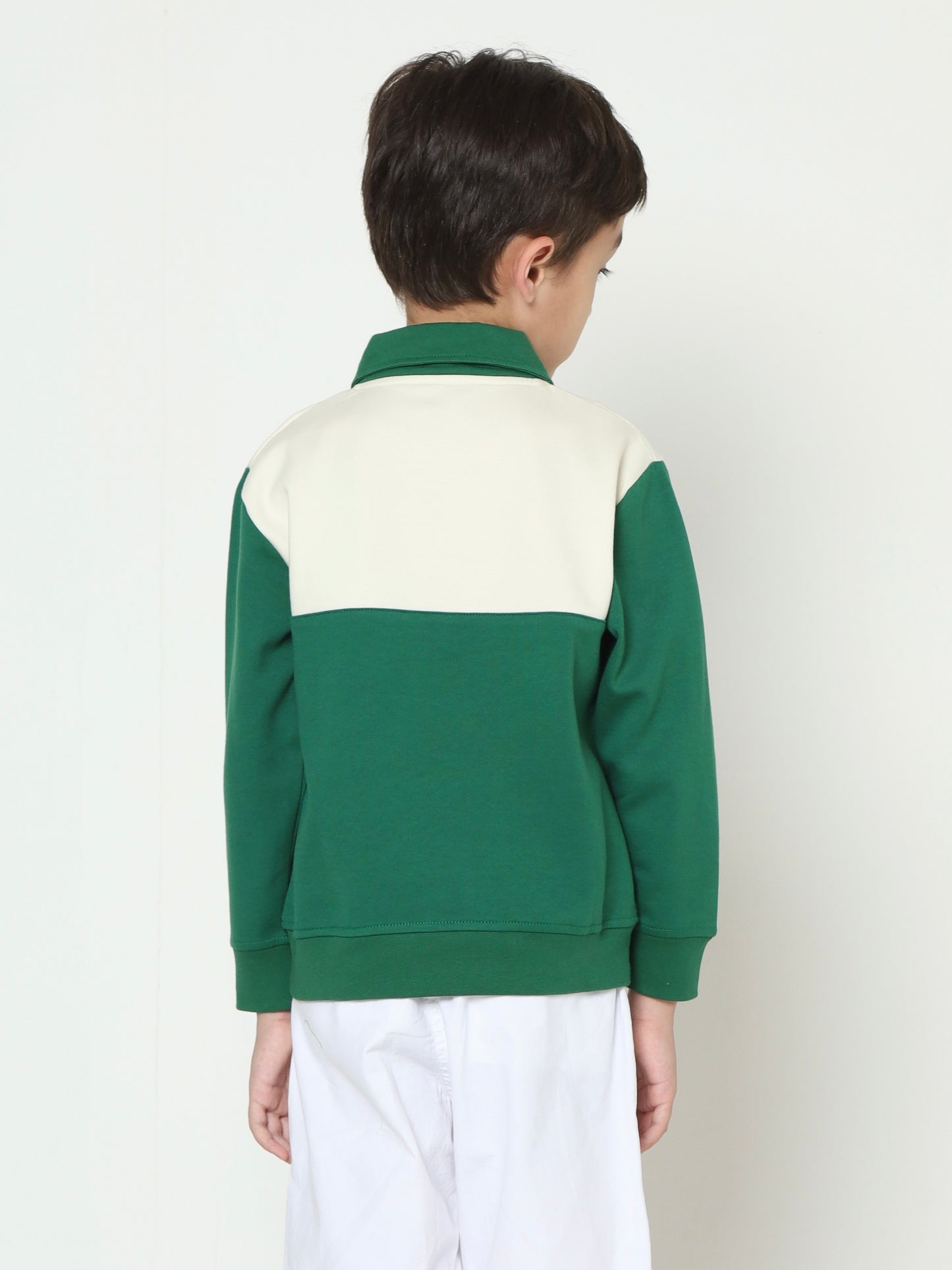 Osella Denzel Collared Sweatshirt In Green
